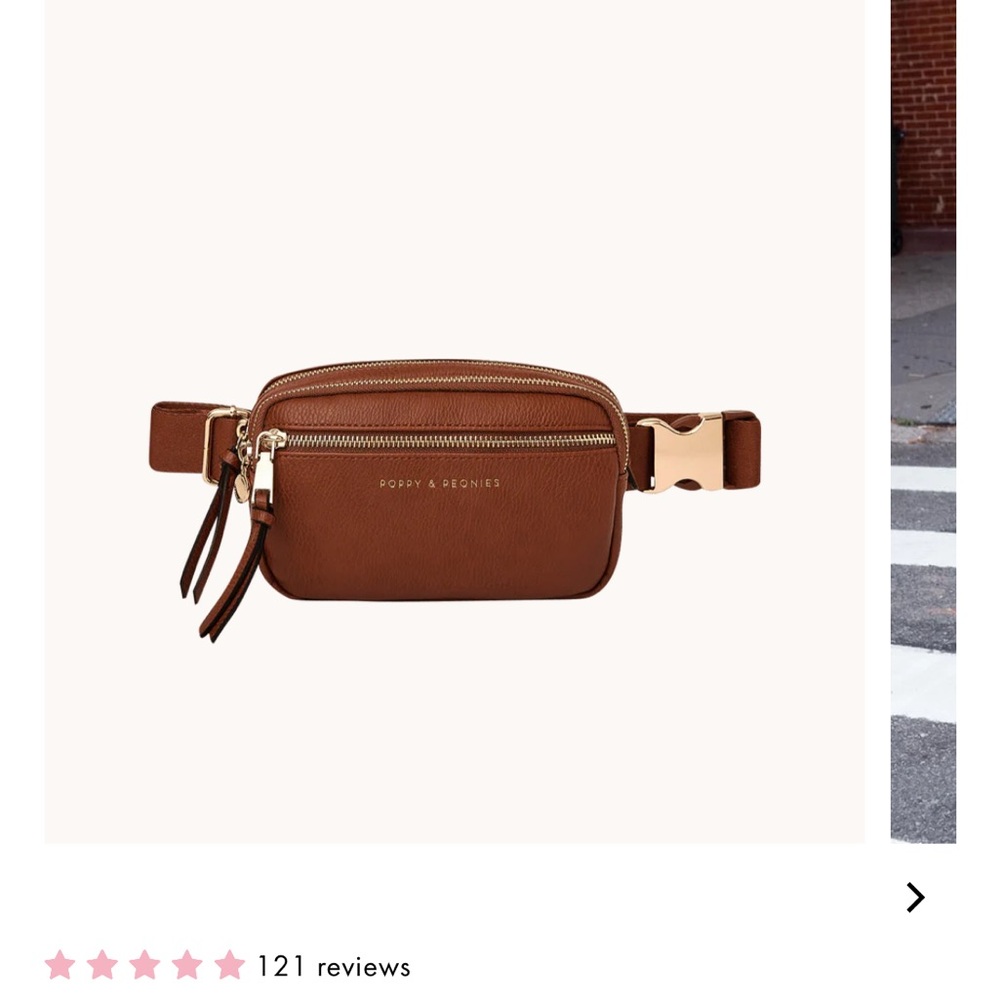 Poppies and Peonies on the run belt bag